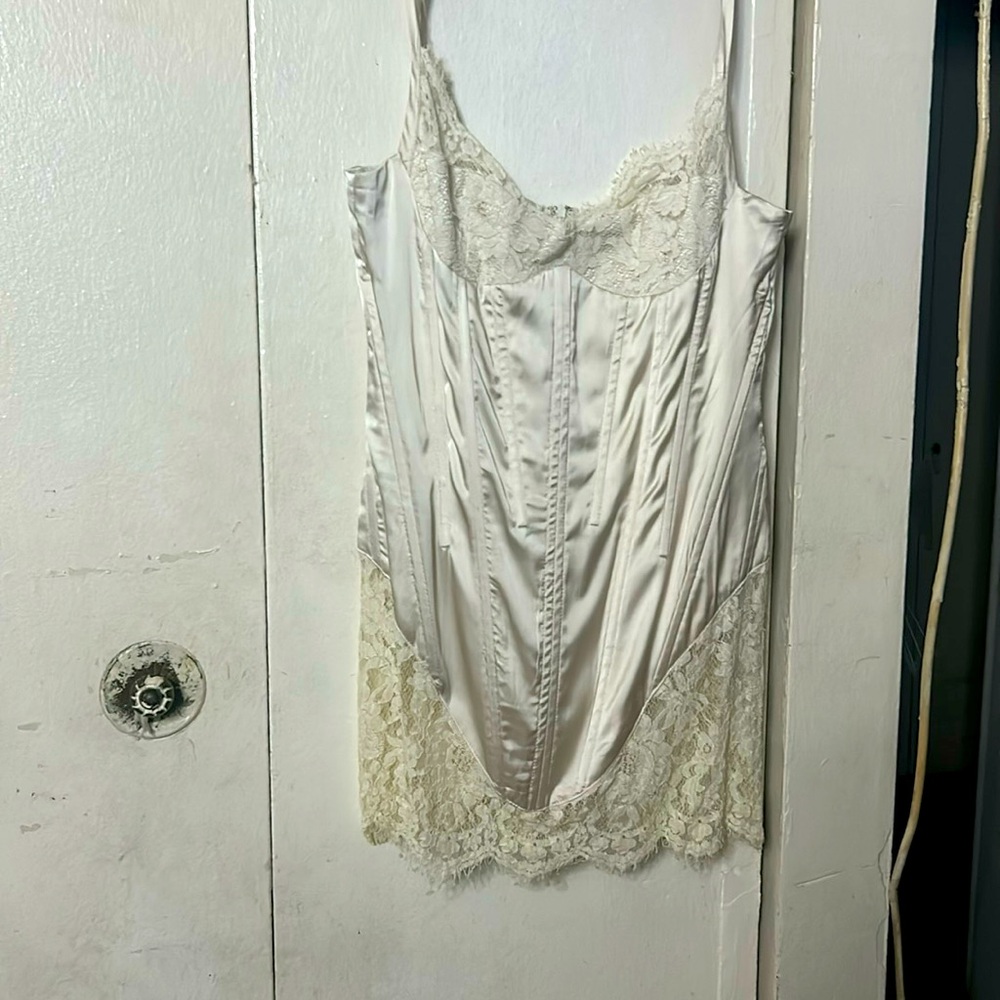 Lace crème dress